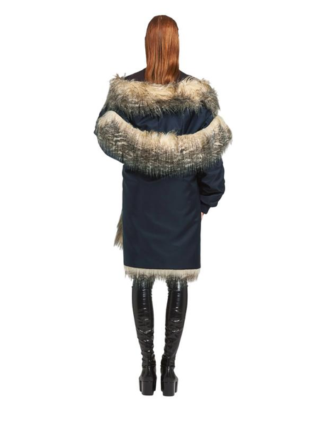 PRADA Fur trimmed coat