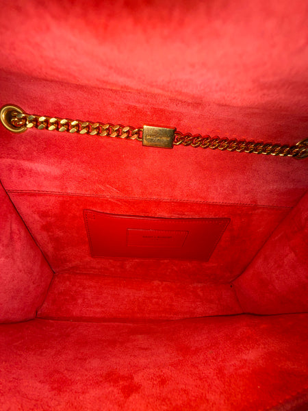 YSL-Red Patent Leather/ Gold Hardware - Kate Small Crossbody Bag
