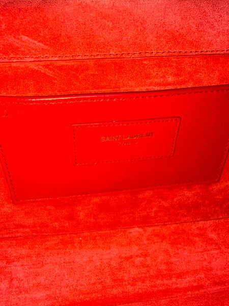 YSL-Red Patent Leather/ Gold Hardware - Kate Small Crossbody Bag