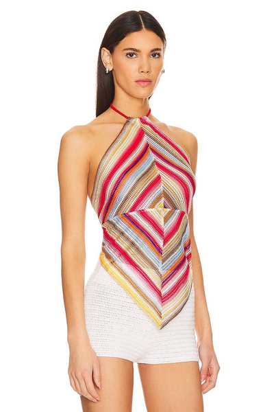 Missoni striped-crochet-top - size medium