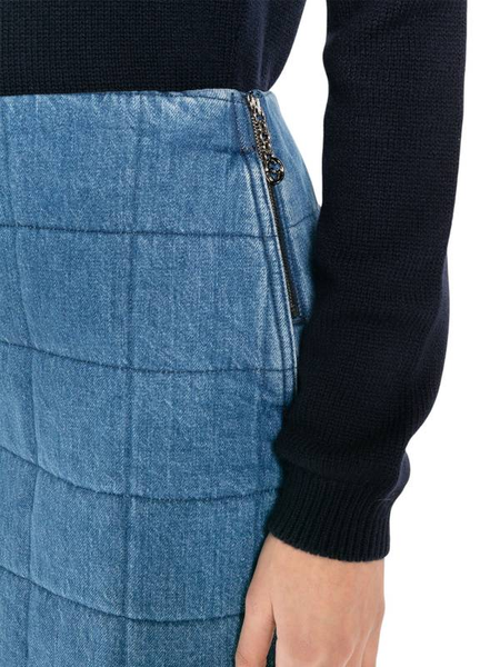 Gucci Eco wash quilted denim skirt