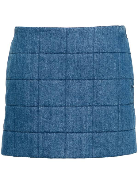 Gucci Eco wash quilted denim skirt