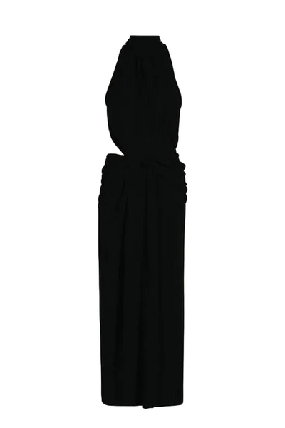 Johanna Ortiz-Jersey Retro Drape Maxi Dress Sz-10
