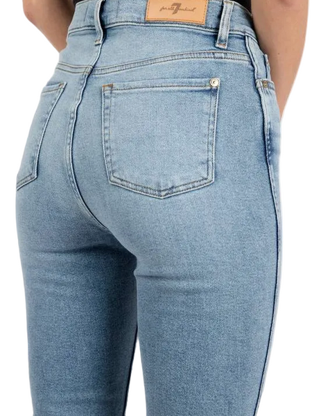 7 For All Mankind-Preloved High Rise Skim Kick Raw Cut Jeans Sz-29