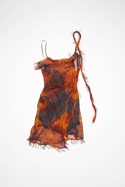 Acne Studios Orange & Black Dress Sz-42