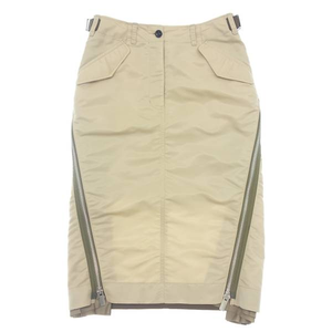 sacai-PLEATED NYLON MIDI SKIRT size-3.