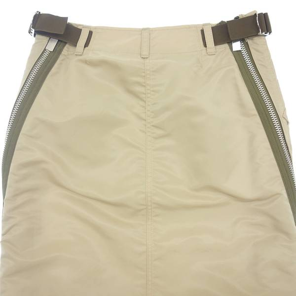 sacai-PLEATED NYLON MIDI SKIRT size-3.