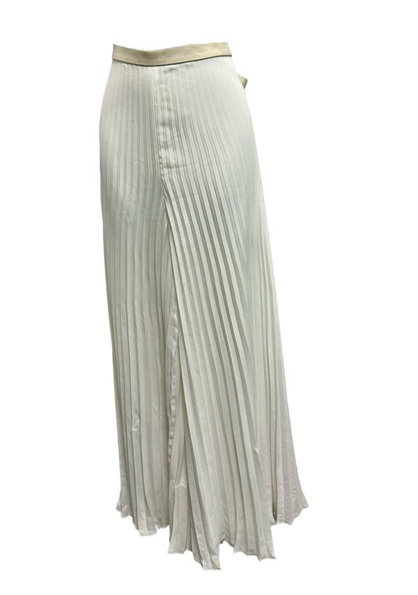 RALPH LAUREN-WOMEN'S PLEATED WIDE PANT WITH LEATHER WAIST- size 10