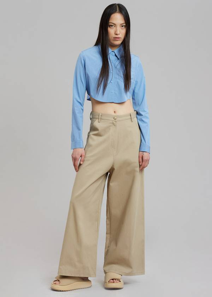 The Frankie Shop-EIKO CROPPED SHIRT Size-XL