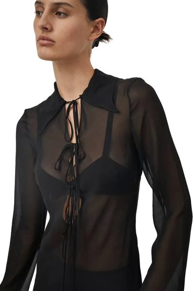 BEARE PARK-SILK GEORGETTE TIE BLOUSE DRESS- Sz 16