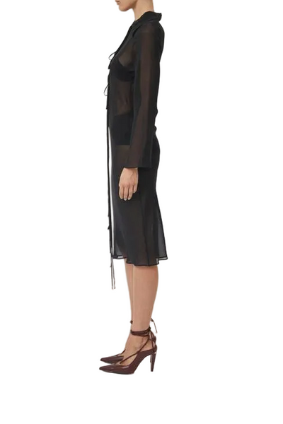 BEARE PARK-SILK GEORGETTE TIE BLOUSE DRESS- Sz 16