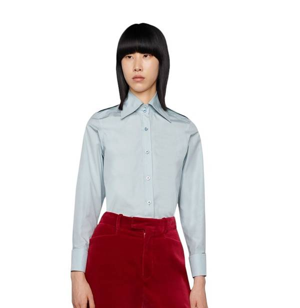 Gucci-Fine Poplin Shirt Sz-46
