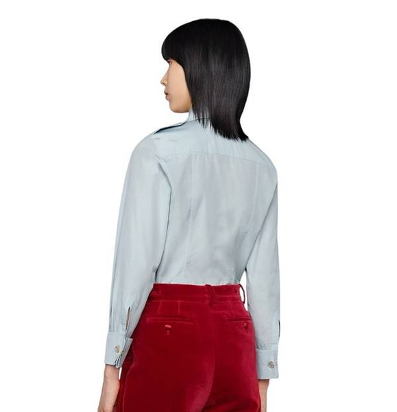 Gucci-Fine Poplin Shirt Sz-46