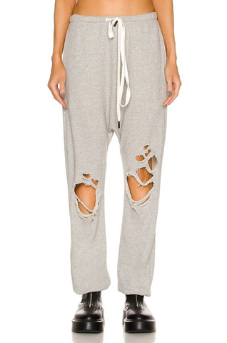 R13 Shredded Knee Dropped Crotch Jogger Sz-Medium