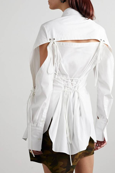Monse-Long Sleeve Blouse With Open Arms And Back With Ties Sz-12