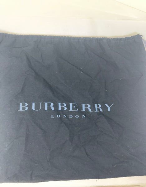 BURBERRY- Wool Red Plaid Handle Bag