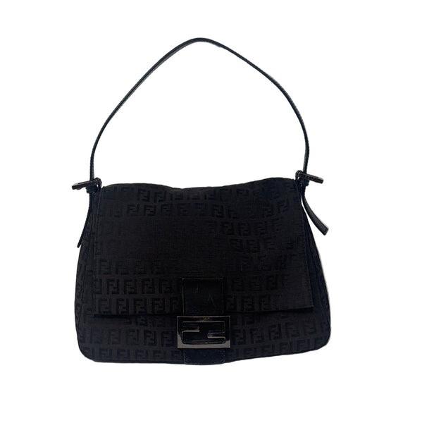 Fendi FF Logo Canvas Should bag