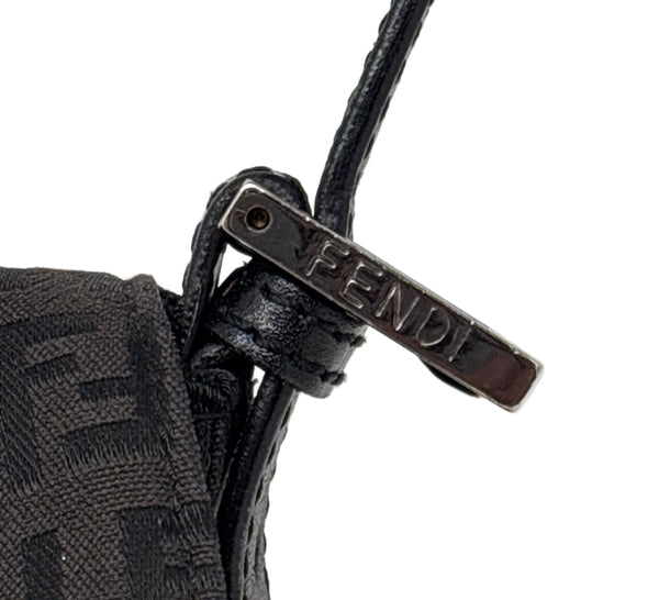 Fendi FF Logo Canvas Should bag