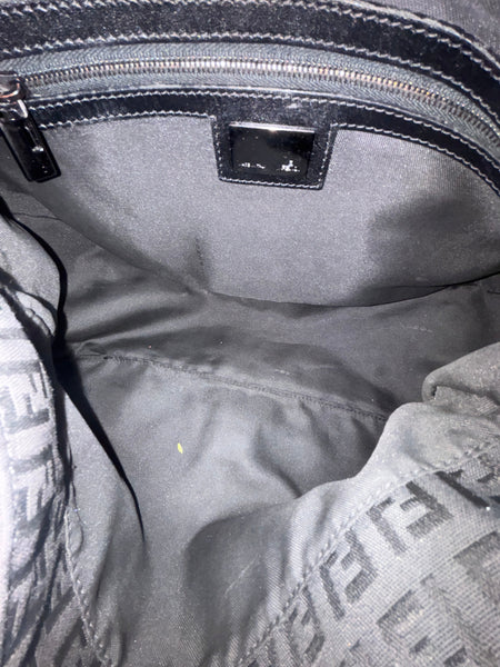 Fendi FF Logo Canvas Should bag