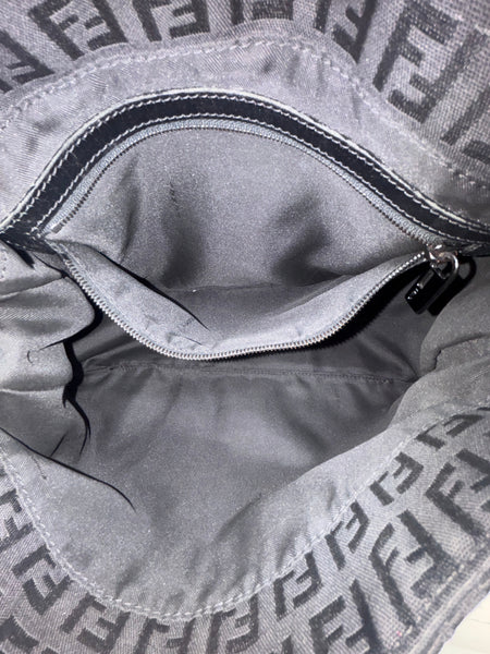Fendi FF Logo Canvas Should bag