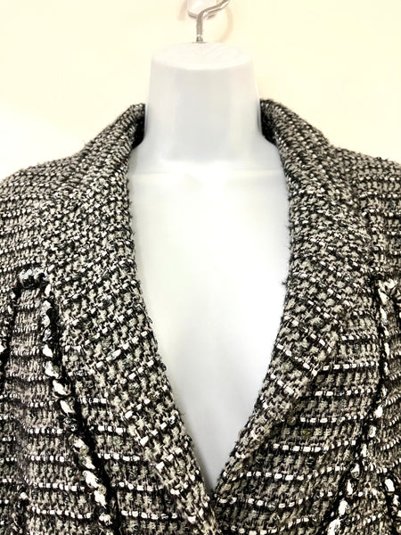 CHANEL: Black And Grey Jacket With Sequin Detail