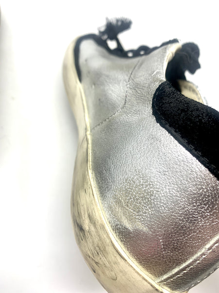 Golden Goose Sliver Sneakers: Size 38